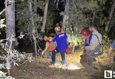 Çorum'da motosiklet ile dereye yuvarlanan baba ile oğlunu AFAD kurtardı