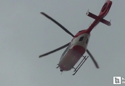 Ankara Beypazarı'nda hastalanan kadın ambulans helikopterle taşındı