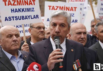 Emekli astsubaylar Ankara'da "tazminat" eylemi yaptı
