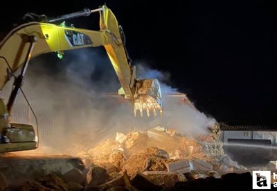 Ankara’da gece saatlerinde çıkan yangında bir ahır kül oldu