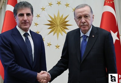 Cumhurbaşkanı Erdoğan IKBY Başkanı Barzani'yi Külliyede ağırladı