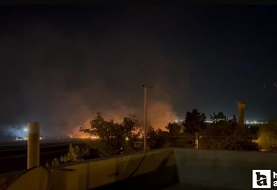 Suriye'deki çatışmadan seken roket Kilis'te sınıra düşüp yangın çıkardı