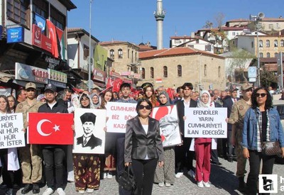 Beypazarı'nda 29 Ekim coşkusu Cumhuriyet Yürüyüşü ile başladı