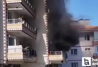 Ankara Mamak’ta bir apartman dairesinde yangın çıktı