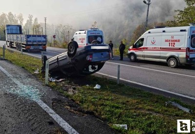 Zonguldak Ankara karayolu üzerinde trafik kazası: 2 yaralı!