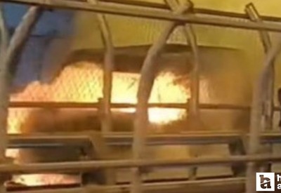 Ankara'da bir anda alev topuna dönen otomobil korkuttu!