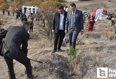 Kahramankazan Belediyesi Milli Ağaçlandırma Günü’nde 500 çam fidanı dikti