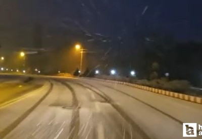 Ankara'da beklenen kar yağışı Çamlıdere ve Kızılcahamam'da başladı