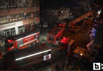 Ankara'da boya fabrikasında çıkan yangın 2,5 saatte söndürüldü