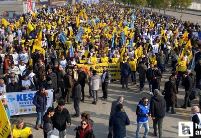 Ankara’da kamu çalışanları ve emeklilerden "Geçinemiyoruz" mitingi