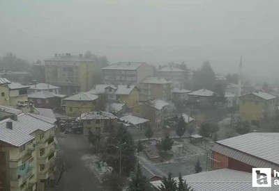 Çankırı'da kar yağışı etkili oldu şehir beyaza büründü