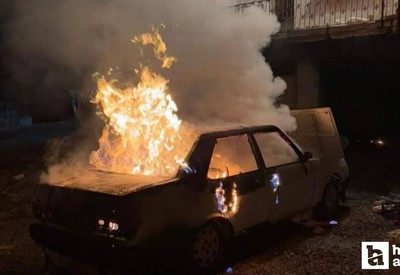 Ankara'da LPG tesisatı patlayan araç kullanılamaz hale geldi!