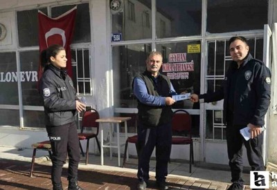 Evren’de vatandaşlara dolandırıcılık suçlarına karşı broşür dağıtıldı