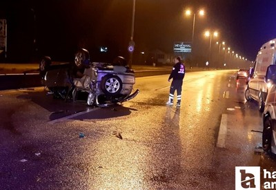 Çubuk’ta devrilen cip kazasında 1 ölü, 1 yaralı