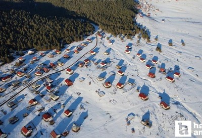 Çamlıdere’deki Benli Yaylası’ndan iç açıcı kar manzaraları göz kamaştırdı