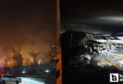 Ankara'da 3 otomobil alev aldı!