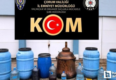 Çorum'da el yapımı alkol satışı yapan 1 kişi yakalandı