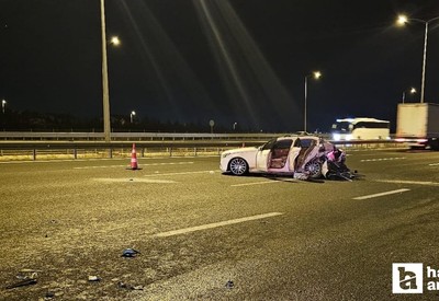 Ankara'da tırın çarptığı otomobilde can pazarı: 1 ölü, 3 yaralı!