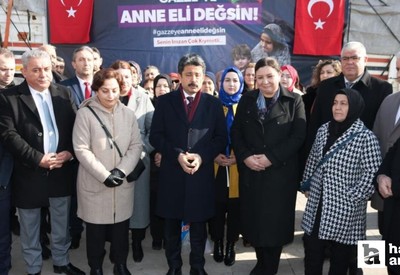 Gazze'ye yardım götürecek tır Kırşehir'den yolcu edildi