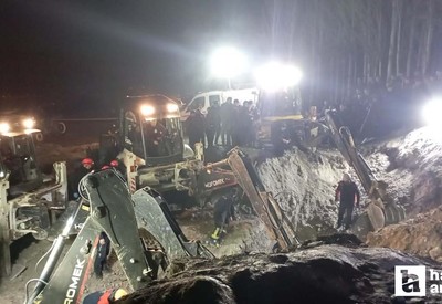 Amasya'da göçük altında kalan işçilerin cenazeleri çıkarıldı
