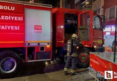 Bolu'da davlumbazdan çıkan yangın paniğe neden oldu