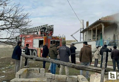 Aksaray'da müstakil evde yangın