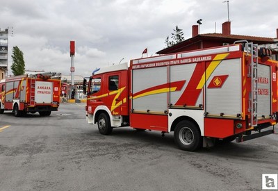Kahramankazan'da talaş silosu cayır cayır yandı