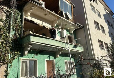 Kızılcahamam'da bir binada doğal gaz patlaması