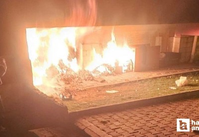 Kahramankazan'da çöp yangını