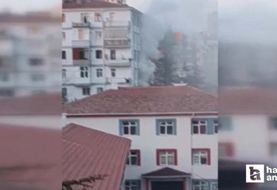 Ankara'da apartman yangınında 1 kişi hastanelik oldu