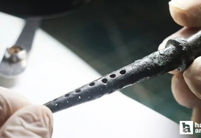 Kazıdan antik döneme ait pipet ortaya çıktı