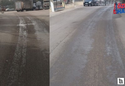 Etimesgut Ülkü Yolu caddesinde çöken yol tehlikesi!
