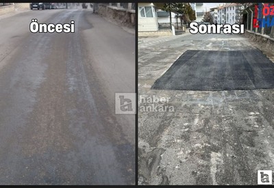 Haber Ankara gündeme getirdi, Etimesgut’ta çökme tehlikesi olan yol onarıldı
