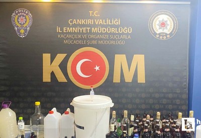Çankırı'da sahte içki operasyonunda 5 kişi gözaltına alındı