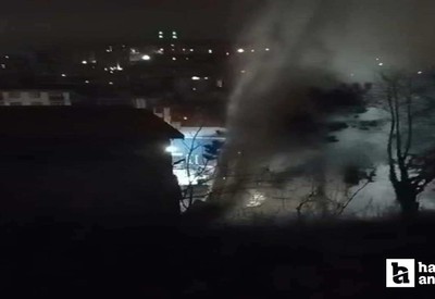Ankara'da su deposundaki patlama ile caddeleri su bastı