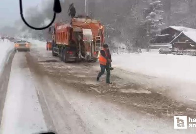Kastamonu-Çankırı-Ankara karayolunda araçlar yolda kaldı