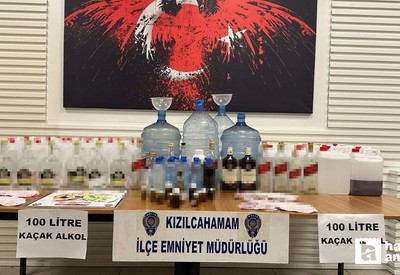 Ankara Kızılcahamam'da kaçak alkol satarken yakalandılar!
