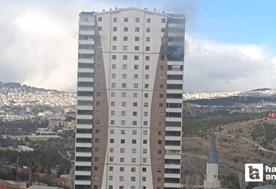Ankara Mamak'ta 22 katlı binanın 18. katında yangın çıktı!