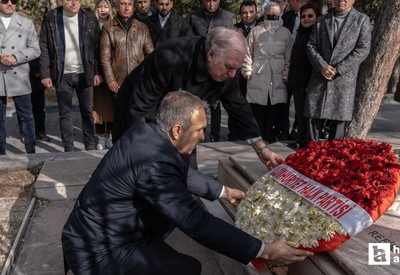 Hasan Ali Yücel, ölüm yıl dönümünde Ankara'da ki mezarında anıldı