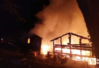 Kızılcahamam'da ahşap evde çıkan yangın korkuttu