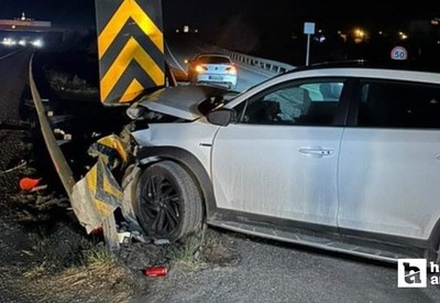 Polatlı'da kaza yapan otomobilin sürücüsü aracını bırakıp kaçtı