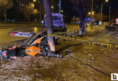 Konya'da motosikletin ağaca çarpması sonucu ağır yaralanan 1 kişi öldü