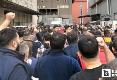 En düşük işçi maaşı 102 bin TL olması sonrası, işçiler halay çekti