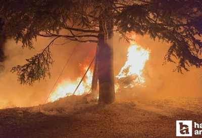 Çorum'da dinleme tesisinde çıkan yangın korkuttu