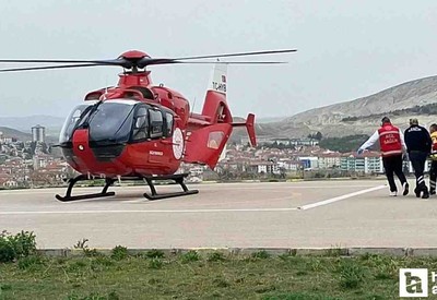 Ambulans helikopter Beypazarı'ndan havalandı