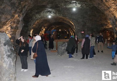 Çankırı'da bulunan Yer Altı Tuz Şehri ziyaretçi akınına uğradı
