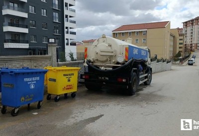 Pursaklar Belediyesi bahar temizliğine çöp konteynerlerinden başladı!