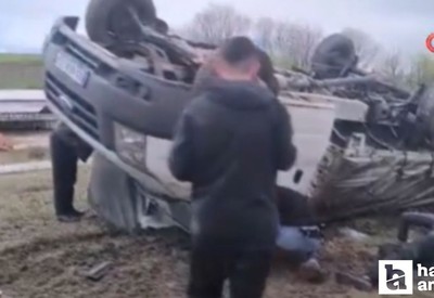 Mersin'den Eskişehir'e giden aile Ankara'da kaza yaptı: 2 kişi yaralandı