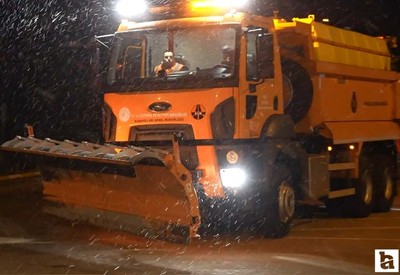 Kırıkkale'de kar yağışı ile tuzlama çalışmaları başladı