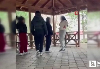 Keçiören'de akran şiddeti kamerada: Kız öğrenci özür dilemeye zorlandı!
